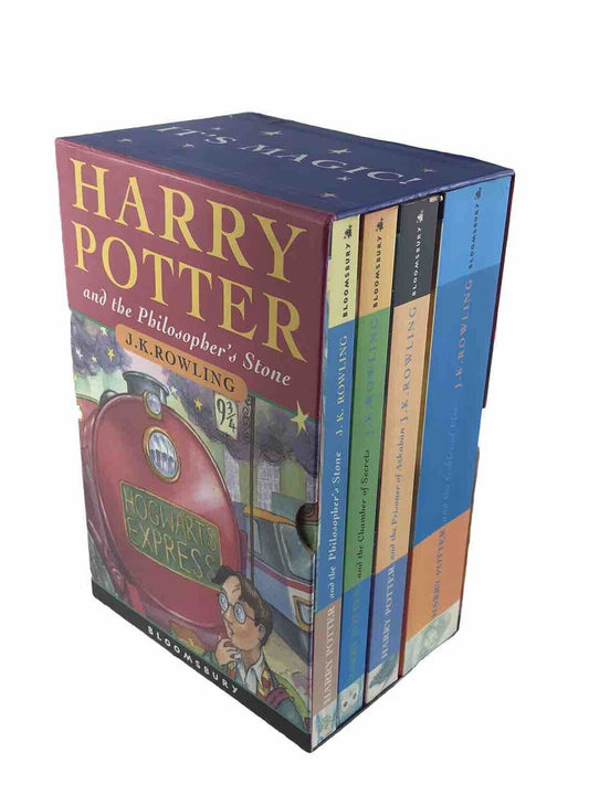 Harry Potter Paperback Box Set Four Book Volumes #1-4 by J. K. Rowling UK Print