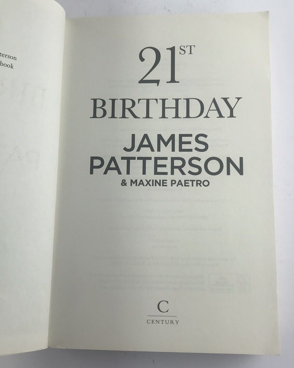 21st Birthday By James Patterson (Paperback 2021) A Women’s Murder Club Thriller