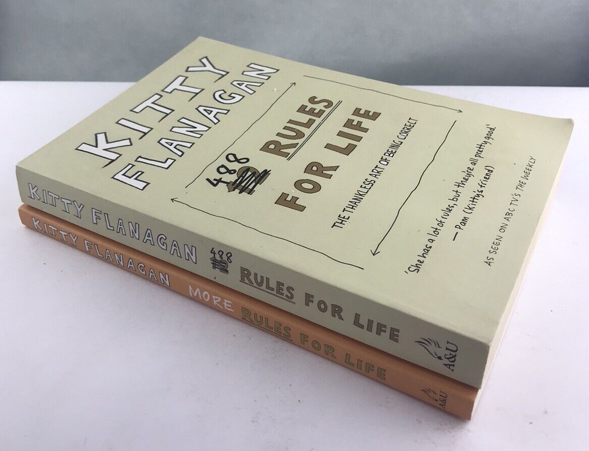 2x Books 488 Rules for Life + More Rules for Life by Kitty Flanagan (Paperback)