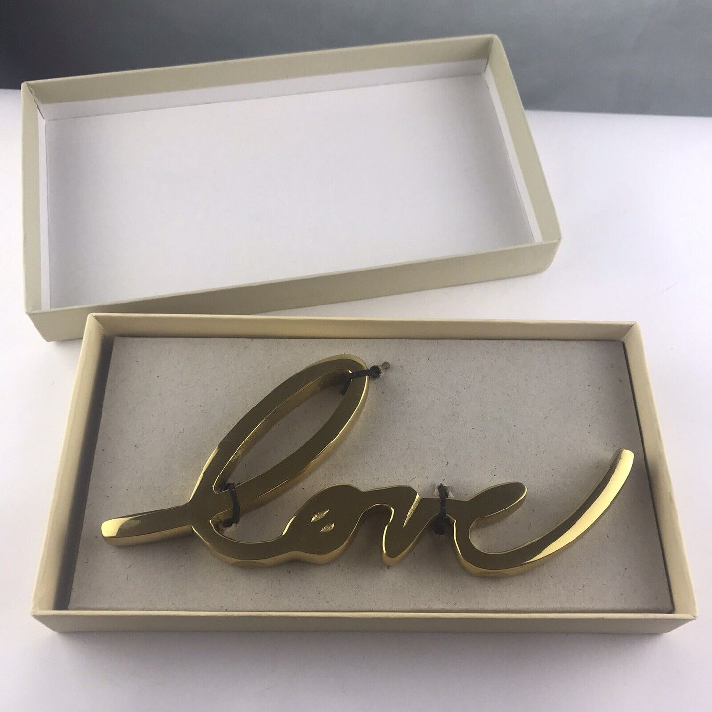 Solid Brass Love Sign