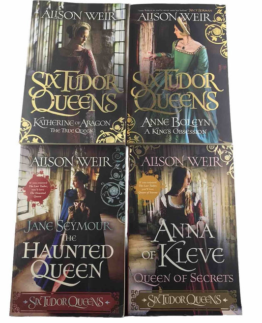 Six Tudor Queens By Alison Weir Books 1 A 4 Book Bundle (Large Paperbacks 2016)