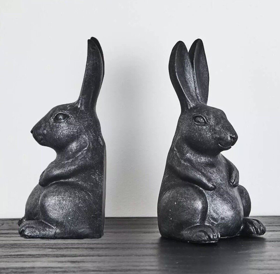 Bunny Rabbit Bookends Bookshelf Home Decor Paperweight - Set of 2