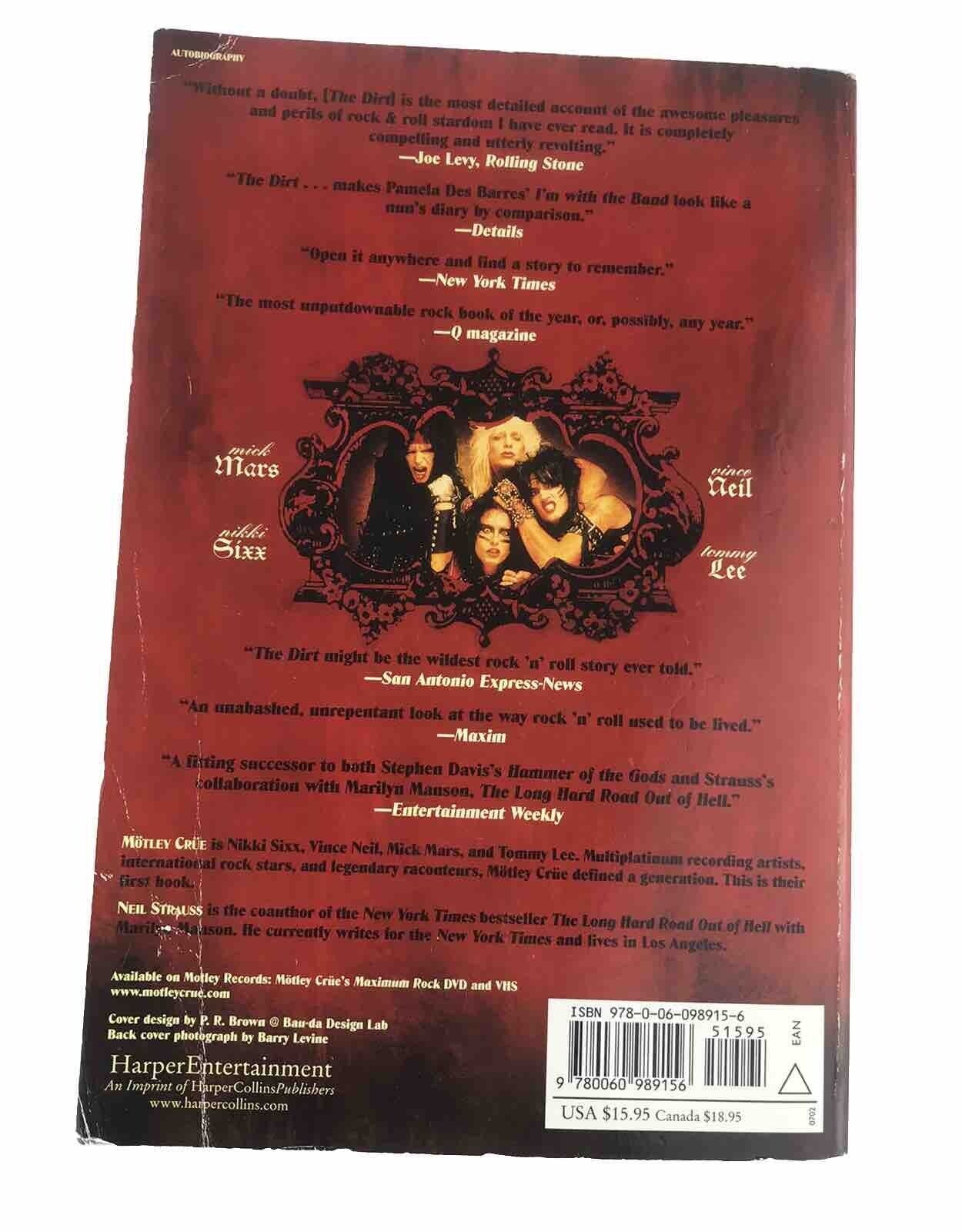 Motley Crue; The Dirt (Illustrated 1st Paperback Edition 2002) by Tommy Lee …