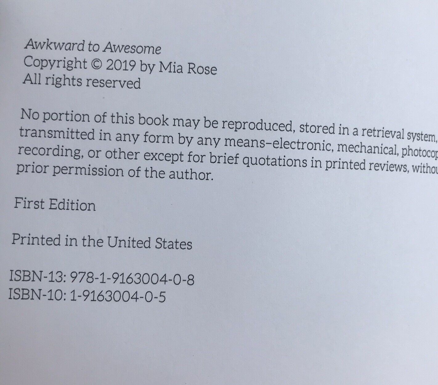 Awkward to Awesome - Written & Illustrated by Mia Fizz (1st Edition Paperback)