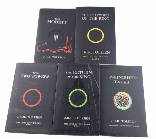 The Lord of the Rings + Hobbit + Unfinished Tales Book Bundle J. R. R. Tolkien